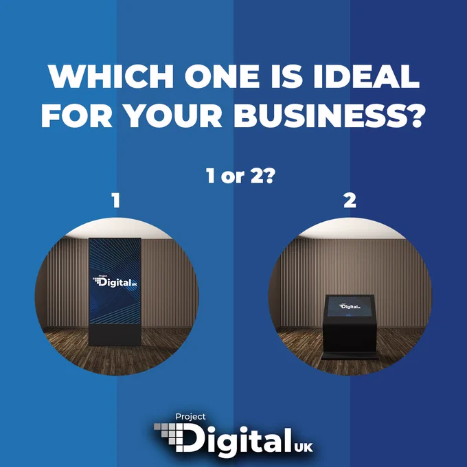 Which one is ideal for your business? A Standing Kiosk or a interactive touch pad