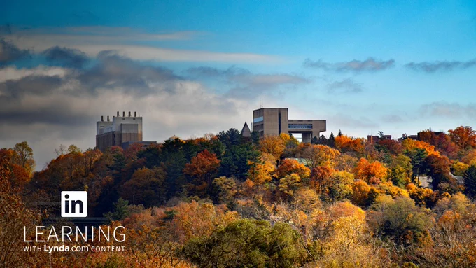 Cornell University campus fall color