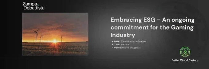 BWC post about Zampa event embracing ESG iGaming
