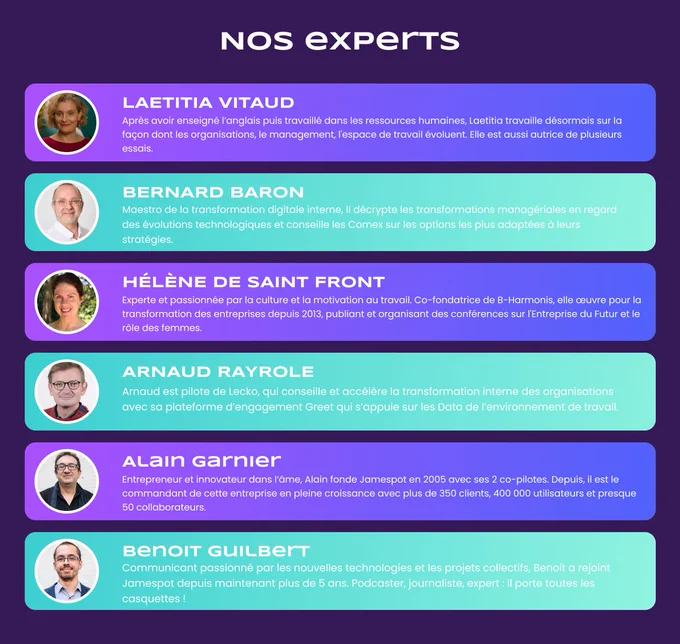 La liste des intervenants du Jamespot Summit 2023 🎤