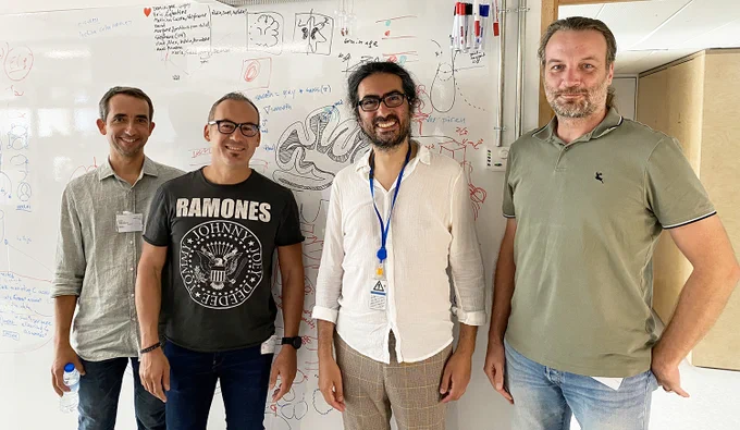 From left to right, Victor Borrell, Laurent Nguyen, Roberto Toro and Kristian Franze.