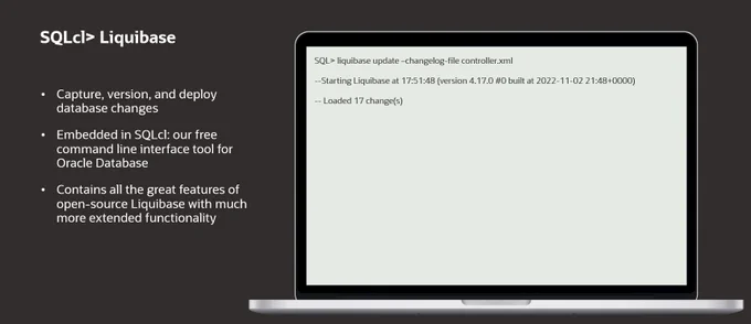 SQLcl is a database change management tool that allows you to capture, version, and deploy database changes simply and in an automated fashion. This cuts back on manual work such as recreating tables, making sure database object change scripts are properly working, and rolling back unwanted alterations.