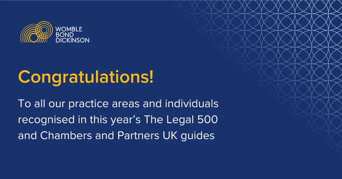 Congratulations to all our practice areas and individuals recognised in this year's The Legal 500 and Chambers and Partners UK guides