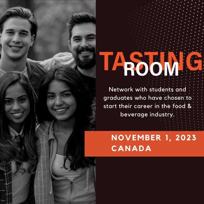 Arts & Science Co-op students - Register to attend The Tasting Room by FoodGrads on Nov. 1 to learn about careers in the food & beverage processing industry. Register here: https://site.pheedloop.com/event/EVEZDRLNIPGTL/home/