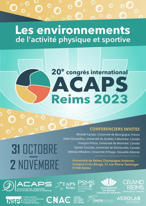 Affiche du 20ème congrès international de l'ACAPS 2023 à Reims