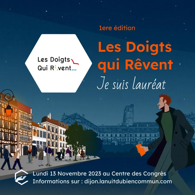 visuel d'invitation pour la soirée du bien commun à dijon