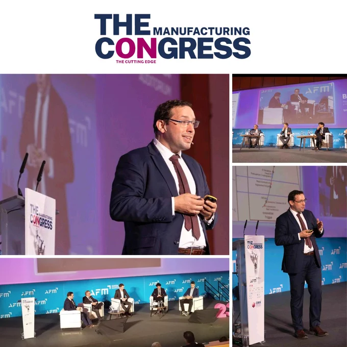 Image of Gregorio Ameyugo during his keynote at the Manufacturing Congress, San Sebastian, Spain, october 25th 2023
