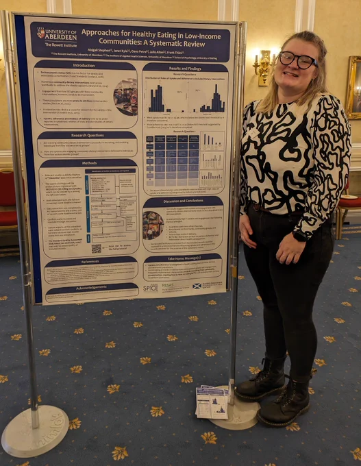 Abbie with her poster