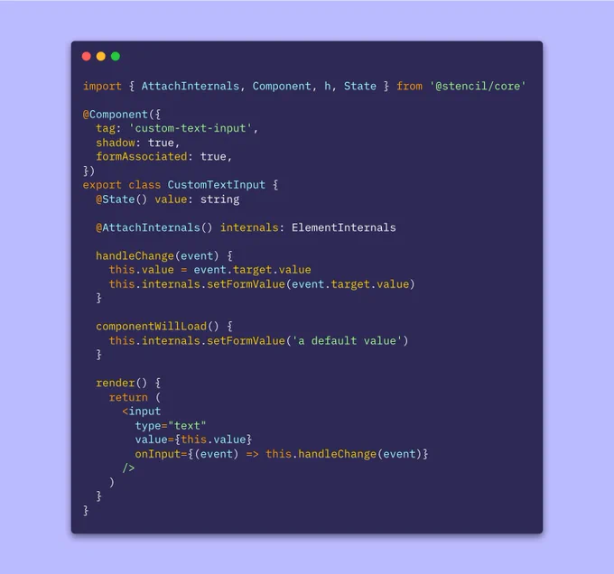 A web component using Form Association