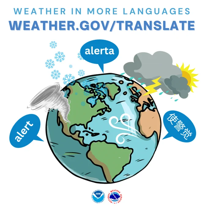 Weather in more languages. weather.gov/translate