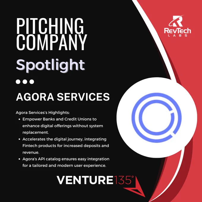 Don't Miss Agora's Pitch at Venture 135!

Agora provides digital platforms and frictionless integration to accelerate digital banking. Their BaaS solutions enable rapid deployment of modern experiences without core system replacement.

Agora Services:
Empower Banks and Credit Unions to enhance digital offerings without system replacement.
Accelerates the digital journey, integrating Fintech products for increased deposits and revenue.
Agora's API catalog ensures easy integration for a tailored and modern user experience.

See how Agora is pioneering embedded finance of the future. Reserve your spot for their Venture 135 pitch today! https://lnkd.in/gfcMimr4 
