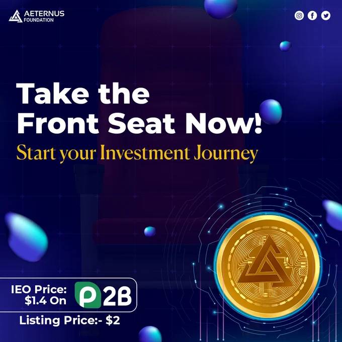 Don't miss out on your chance to get in on ATRNO, the hottest new token in the crypto market! The second stage of the IEO is live now on P2B, and the price is only $1.40. This is your chance to get in before the token lists on P2B at $2, a 42% increase!

The minimum purchase amount is only $7 USDT, so anyone can get involved. But hurry, this offer won't last long!

Follow us for more details ❤
Website - http://bit.ly/43PRtUT
LinkedIn - http://bit.ly/3tGZwq3
Facebook - http://bit.ly/46mVAt2
Instagram - http://bit.ly/3PNgn1F
Youtube - http://bit.ly/46kaYGC
Reddit - http://bit.ly/3QxsB0l
Discord - http://discord.gg/YDSJNGpy

🕊 Follow Us on Twitter:
https://twitter.com/AeternusF

✅ Join Telegram Groups:
http://t.me/aeternuschat

#ATRNOToken #ATRNO #aeternusfoundation #AeternusICO #Stake #Binance #memecoins #crypto30X #blockchaingaming #scrollblockchain #blockchain #1btc #safemoonarmy #bullrun