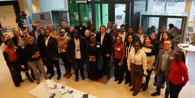 Event participants standing together