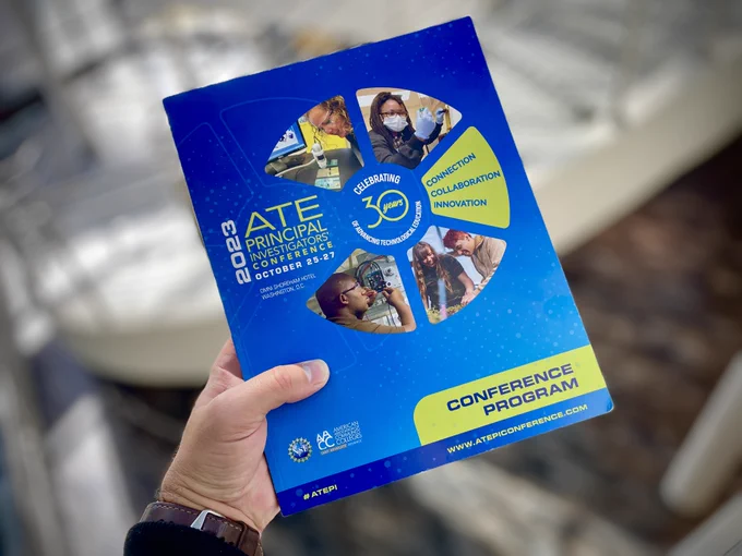 A picture of the ATE Principal Investigators Conference program.