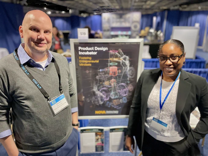 NOVA staff at the PDI (Product Design Incubator) table at the ATE PI Conference.