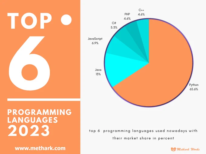 Top 6 Programming Languages in 2023.