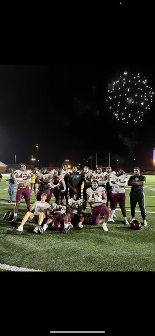 I’m Proud of the Effort from this Group Last Nite. 5 Sacks and held the Opponent to -26 Rushing. #DTA #Exit27 #Homecoming