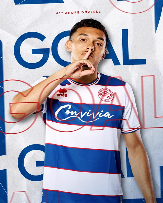 GOAL FOR QPR! Scored by #17 Andre Dozzell.