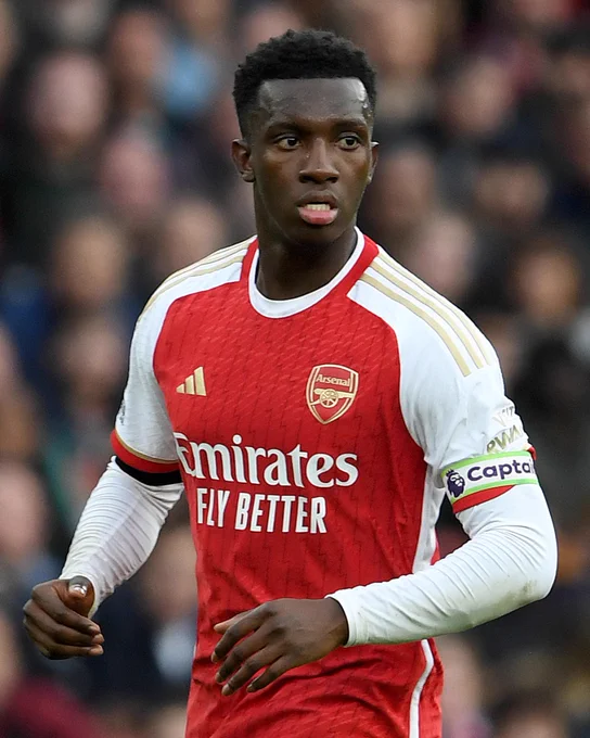 Eddie Nketiah wearing the captain's armband against Sheffield United