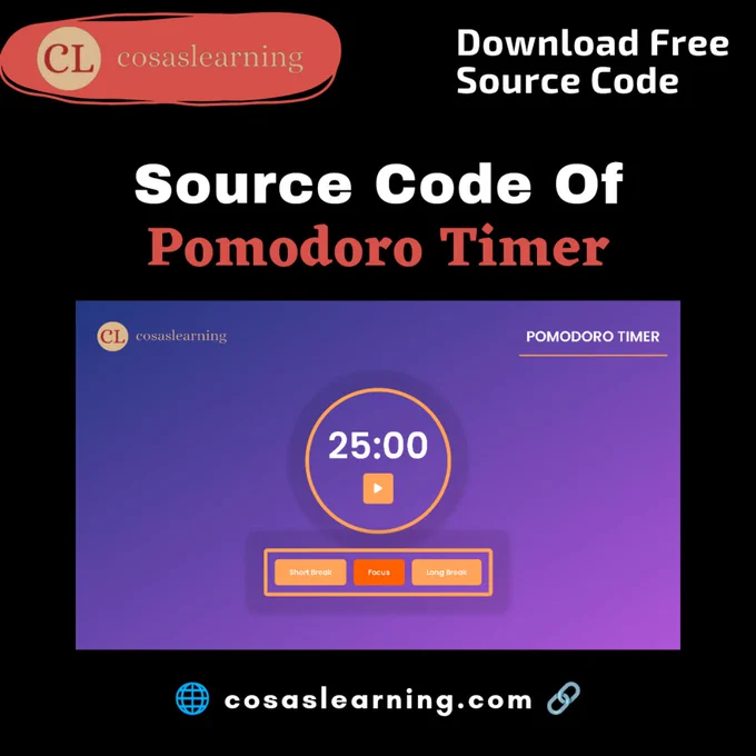 Source Code Of Pomodoro Timer | Cosas Learning