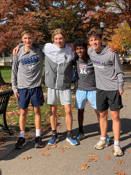 Members of the Urbana High School Cross Country team 