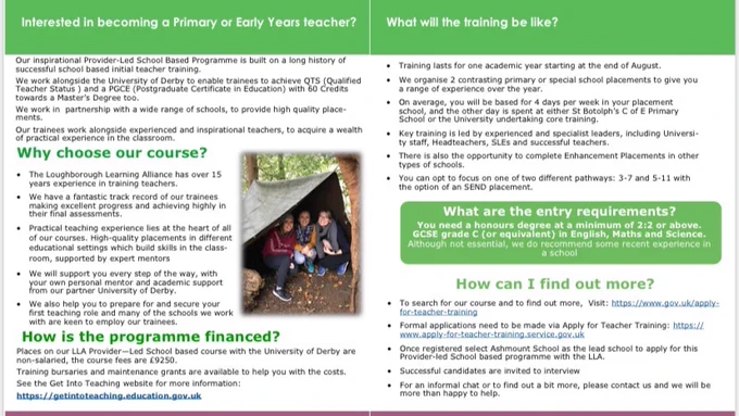 Primary Provider Led School Based information 