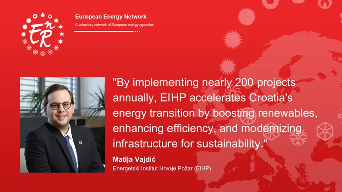 Matija Vajdić, Department Manager - Renewable Energy, Climate and Environmental Protection within the Energy Institute Hrvoje Požar (EIHP): "By implementing nearly 200 projects annually, EIHP accelerates Croatia's energy transition by boosting renewables, enhancing efficiency, and modernizing infrastructure for sustainability."