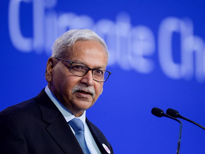 Prof. Saleemul Huq, Director of the International Center for Climate Change and Development (ICCCAD), speaking at COP26 in Glasgow in 2021. Image credit: Doug Peters/ UK Government, COP26, licensed under a CC BY-NC-ND 2.0 licence.