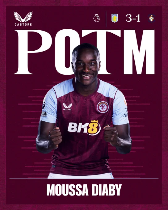 Player of the Match graphic for Moussa Diaby!