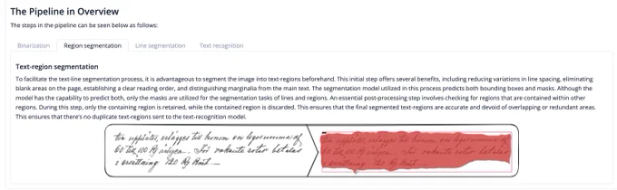 Screenshot of a tab from the Gradio app showing one of the stages of a pipeline with an example image.