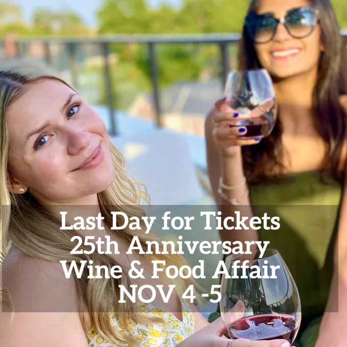 Two young women enjoying Jeff Cohn Cellars 2018 Rossi GSM wine on a patio.