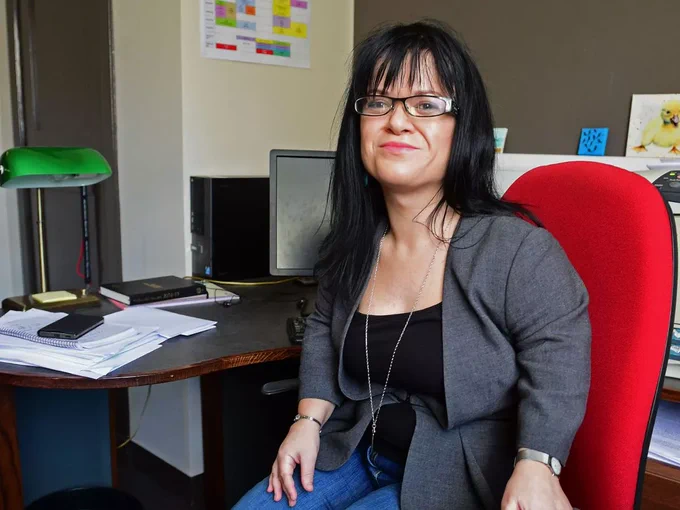 Dr Erin Pritchard in her office