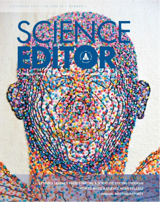 September 2023, v46 n3 Cover of Science Editor
