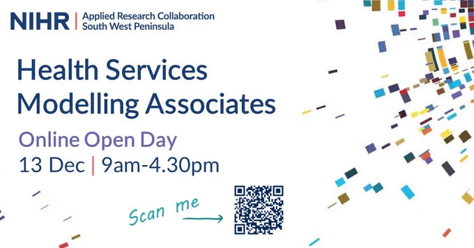 Health Services Modelling Associates
Online Open Day
13 Dec I 9am-4.30pm