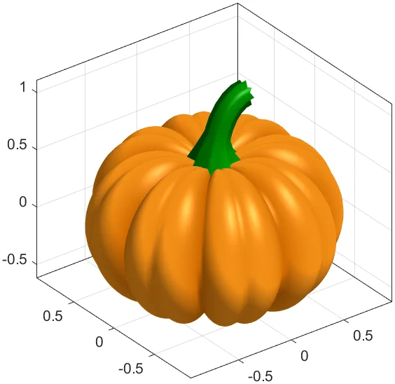 Animated orange pumpkin made in MATALAB
