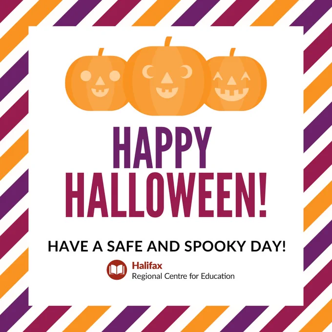 Image of three jack o lanterns with friendly faces