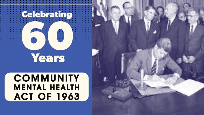 Today we honor the 60th anniversary of the Community Mental Health Act, which established community mental health centers & research facilities across the U.S. 