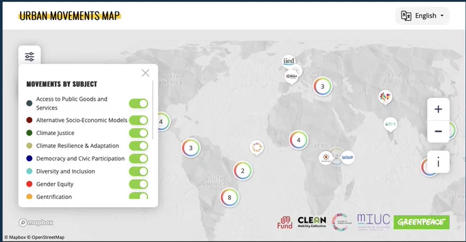 To commemorate #WorldCitiesDay on 31st October, Greenpeace International together with Clima e Mobilidade and the UMI Fund have launched an interactive, crowdsourced map providing information and resources for grassroots groups, organisations, and movements working on #UrbanJustice related issues across the world.