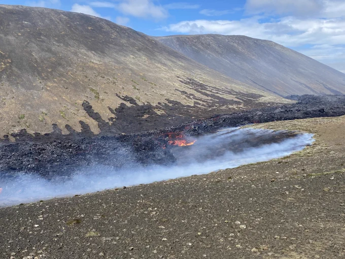 Lava-ignited wildfires in Iceland, Summer 2023