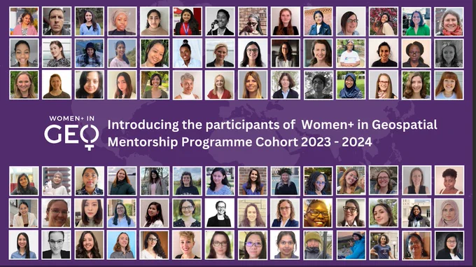 The participants of the Women  in Geospatial mentorship programme cohort 5