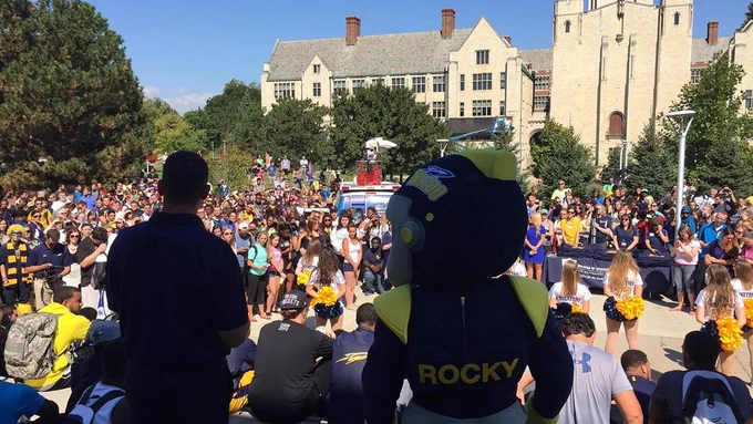 Homecoming Pep Rally today at 12:30 p.m. on the UToledo campus at Centennial Mall. 