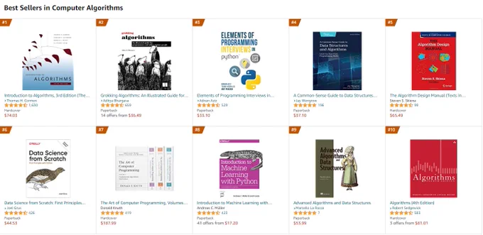 Amazon Best Sellers in Computer Algorithms