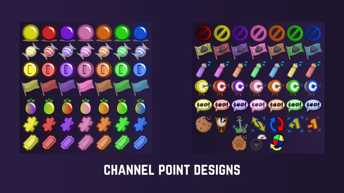 Channel Point designs. Over 100 designs.