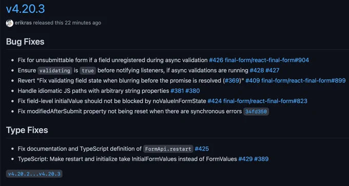 Release notes for final-form 4.20.3