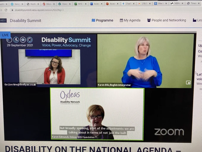 Screenshot of the panel session