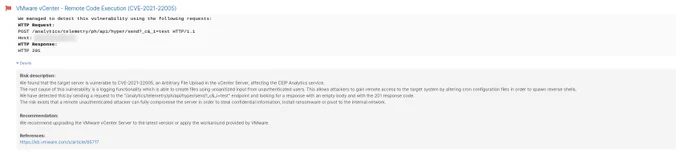 VMware vCenter RCE detection with Pentest-Tools.com
