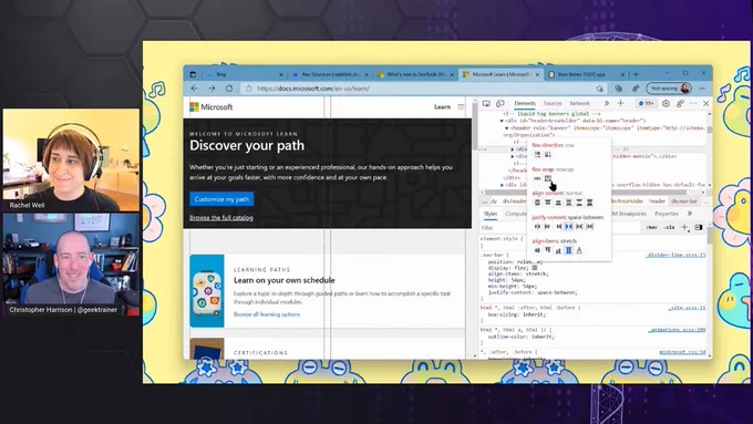 Video demonstration of visual editor of CSS flexbox properties