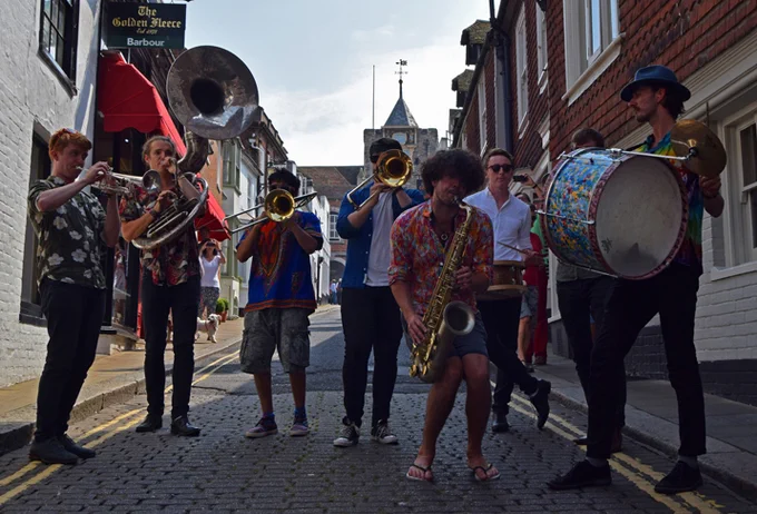 Brass Funkeys showing their metal