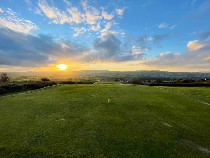 View looking across from Llandrindod Wells Golf Course