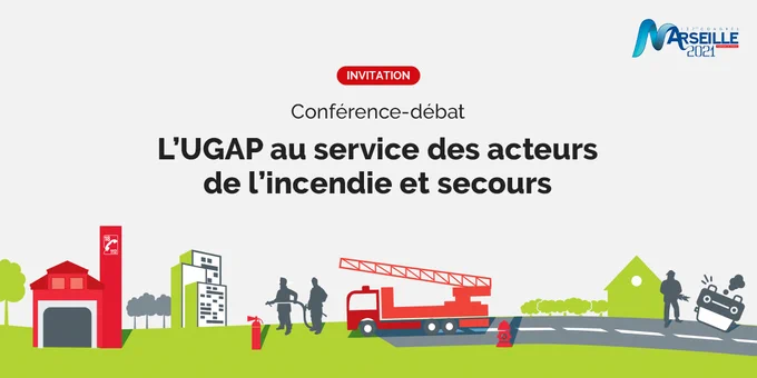 J-7 Congrès des sapeurs-pompiers de France à Marseille.
Participez à nos 2 prises de paroles animées par des experts.
Jeudi 14 octobre - 17h
- Innovation, territoires intelligents de demain et Sapeurs-Pompiers Animée par Pierre NGUYEN - Expert technique innovation - UGAP
Thibaut Reffay - Officier de Sapeurs-Pompiers - Co-fondateur - Atraksis
Bernard Rubinstein - Président - Groupe PRISME, Intégrateur de solutions de traçabilité et de sécurisation des biens et des personnes Vendredi 15 octobre - 14h
- Feuille de route RSE : une trajectoire prioritaire pour l’UGAP
Animée par Stéphane Beauvais - Chef de département politiques publiques - UGAP
S'inscrire : https://bit.ly/3D7qzdE
